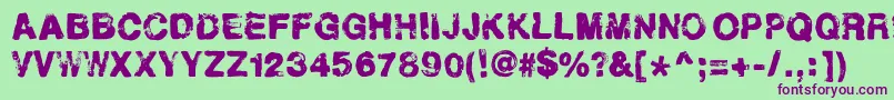 Helveticrap Font – Purple Fonts on Green Background