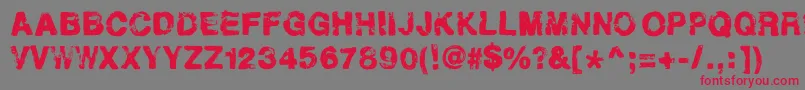 Helveticrap Font – Red Fonts on Gray Background