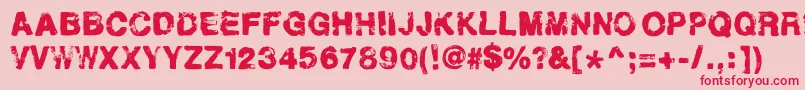 Helveticrap Font – Red Fonts on Pink Background