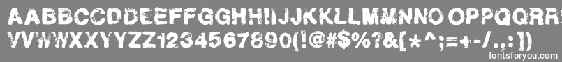 フォントHelveticrap – 灰色の背景に白い文字