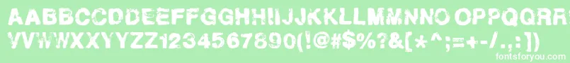 Helveticrap Font – White Fonts on Green Background