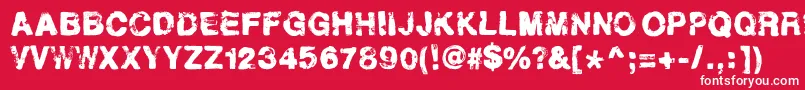 フォントHelveticrap – 赤い背景に白い文字