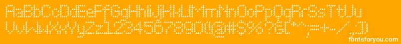 Perfodome Font – White Fonts on Orange Background