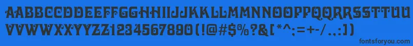 DelawareRegular Font – Black Fonts on Blue Background