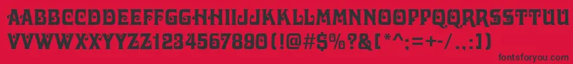 DelawareRegular Font – Black Fonts on Red Background