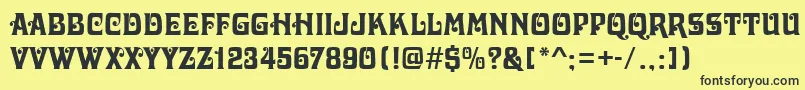 DelawareRegular Font – Black Fonts on Yellow Background