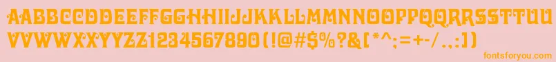 DelawareRegular Font – Orange Fonts on Pink Background