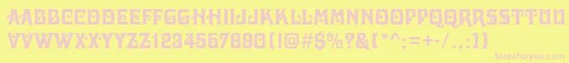 Шрифт DelawareRegular – розовые шрифты на жёлтом фоне