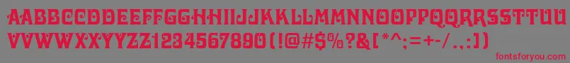DelawareRegular Font – Red Fonts on Gray Background