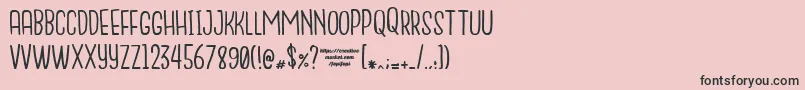 Nanda Font – Black Fonts on Pink Background