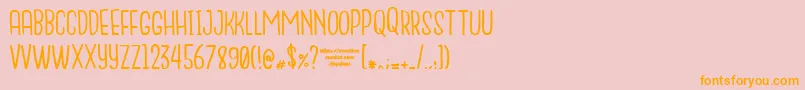 Nanda Font – Orange Fonts on Pink Background