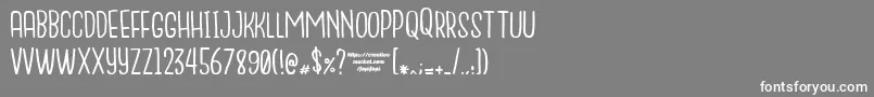 フォントNanda – 灰色の背景に白い文字