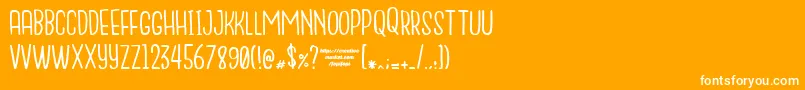 フォントNanda – オレンジの背景に白い文字