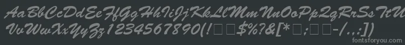 MotifScriptSsi Font – Gray Fonts on Black Background