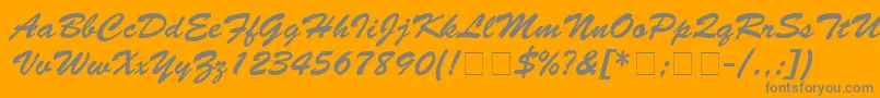 Шрифт MotifScriptSsi – серые шрифты на оранжевом фоне