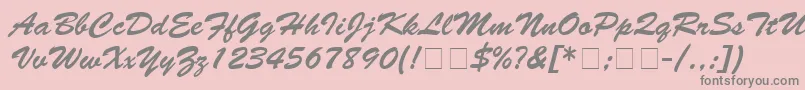MotifScriptSsi-Schriftart – Graue Schriften auf rosa Hintergrund