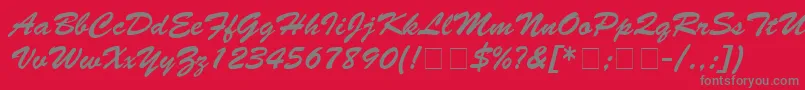 MotifScriptSsi Font – Gray Fonts on Red Background