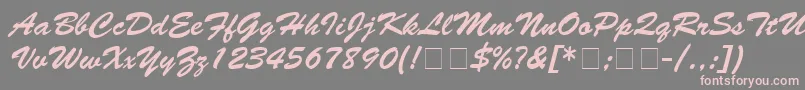 MotifScriptSsi Font – Pink Fonts on Gray Background