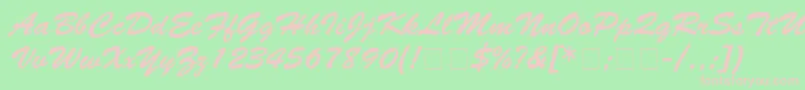 Шрифт MotifScriptSsi – розовые шрифты на зелёном фоне