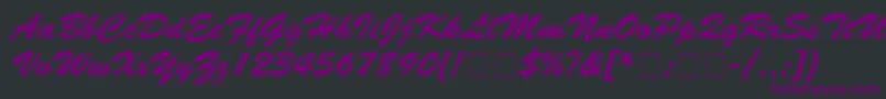 MotifScriptSsi Font – Purple Fonts on Black Background