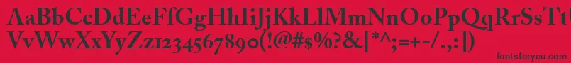 AdobeCaslonBoldOldstyleFigures Font – Black Fonts on Red Background
