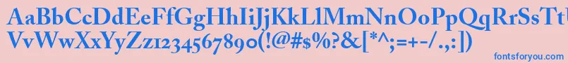 fuente AdobeCaslonBoldOldstyleFigures – Fuentes Azules Sobre Fondo Rosa