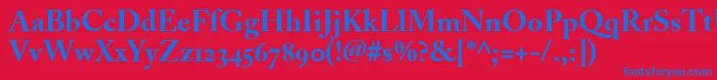 AdobeCaslonBoldOldstyleFigures Font – Blue Fonts on Red Background
