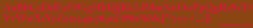 AdobeCaslonBoldOldstyleFigures Font – Red Fonts on Brown Background