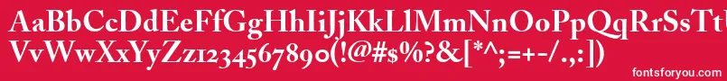 AdobeCaslonBoldOldstyleFigures Font – White Fonts on Red Background