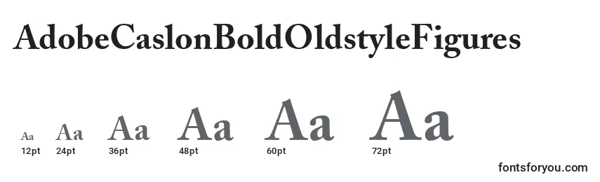 Размеры шрифта AdobeCaslonBoldOldstyleFigures