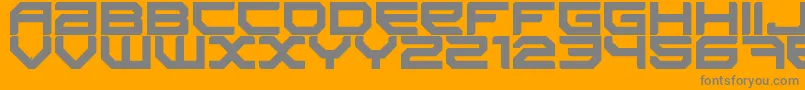 Sector034 Font – Gray Fonts on Orange Background