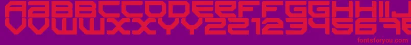 Sector034 Font – Red Fonts on Purple Background