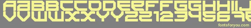 Sector034 Font – Yellow Fonts on Gray Background