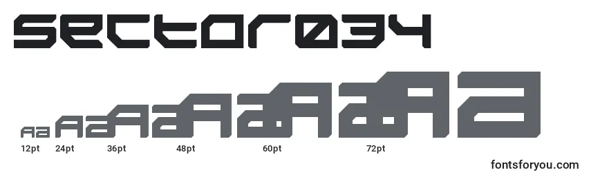 Sector034 Font Sizes