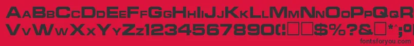 Ncc1701aRegular Font – Black Fonts on Red Background