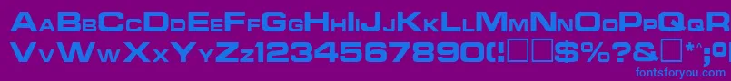 Więcej informacji o czcionce Ncc1701aRegular Czcionka Ncc1701aRegular – niebieskie czcionki na fioletowym tle