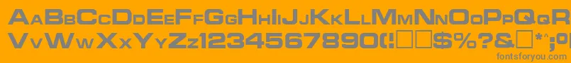 Czcionka Ncc1701aRegular – szare czcionki na pomarańczowym tle