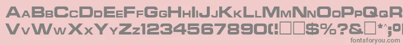 Ncc1701aRegular-Schriftart – Graue Schriften auf rosa Hintergrund