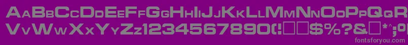 Czcionka Ncc1701aRegular – szare czcionki na fioletowym tle