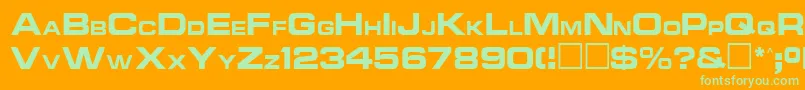 Weitere Informationen zur Ncc1701aRegular-Schriftart Ncc1701aRegular-Schriftart – Grüne Schriften auf orangefarbenem Hintergrund
