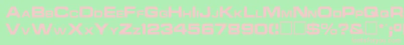 Ncc1701aRegular Font – Pink Fonts on Green Background