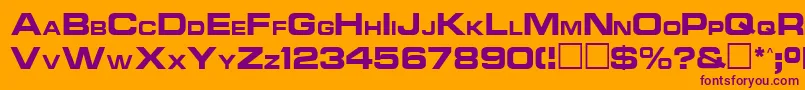 Police Ncc1701aRegular – polices violettes sur fond orange