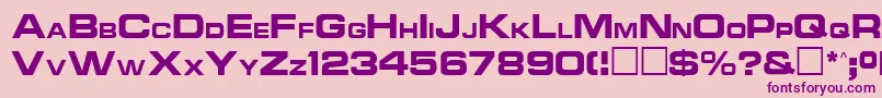 Ncc1701aRegular-Schriftart – Violette Schriften auf rosa Hintergrund