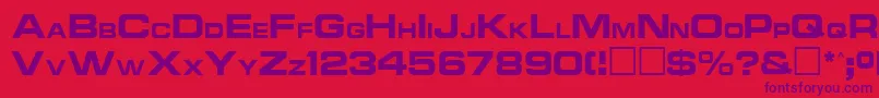 Ncc1701aRegular Font – Purple Fonts on Red Background