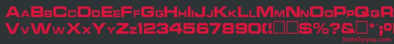 Ncc1701aRegular Font – Red Fonts on Black Background
