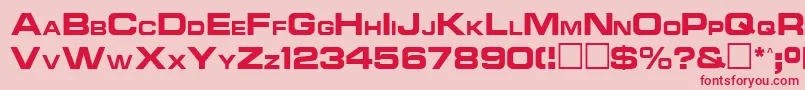 Ncc1701aRegular Font – Red Fonts on Pink Background