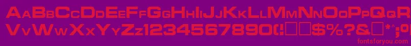 Ncc1701aRegular Font – Red Fonts on Purple Background