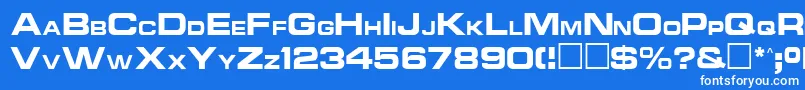 Ncc1701aRegular Font – White Fonts on Blue Background