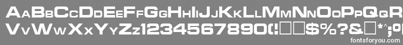 Ncc1701aRegular-fontti – valkoiset fontit harmaalla taustalla