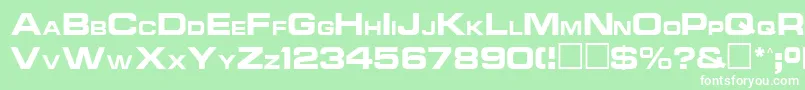 Ncc1701aRegular Font – White Fonts on Green Background